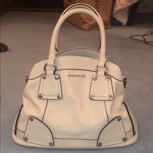 Karen Millen White Leather Handbag